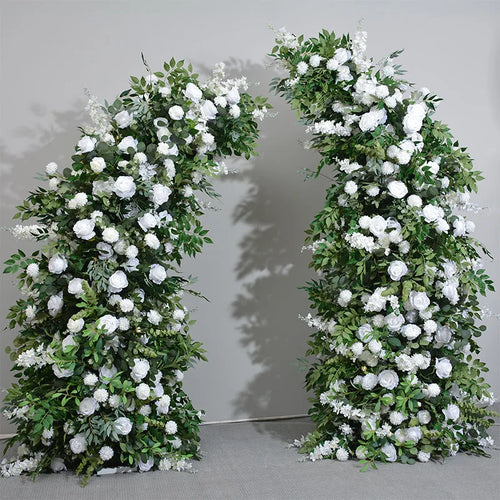 230CM New Artificial Flower Greenery  Rose Horn Shaped Arch for Outdoor Proposals Stunning Romantic Decor