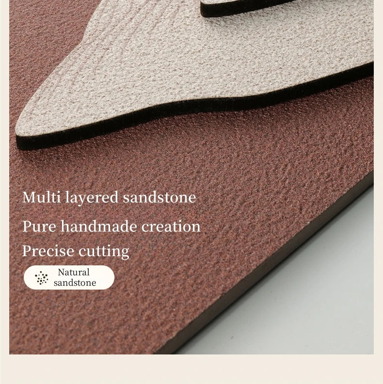 Modern Green Plant Sandstone Painting LED Lights For Corridor Living Room Restaurant Table 3D Home Decorations Lustre Mural Lamp