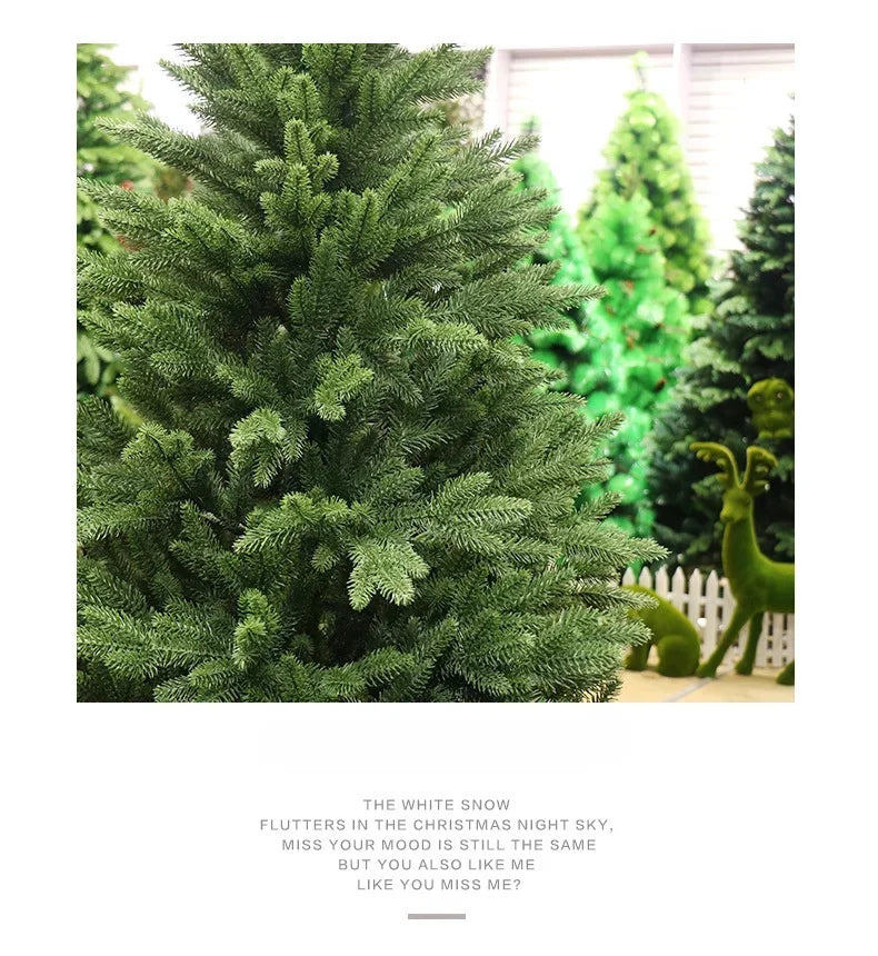 Full PE Artificial Large Christmas Tree PE Material Christmas Tree Home Party Atmosphere Xmas Decorations 1.2m to 2.1m navidad