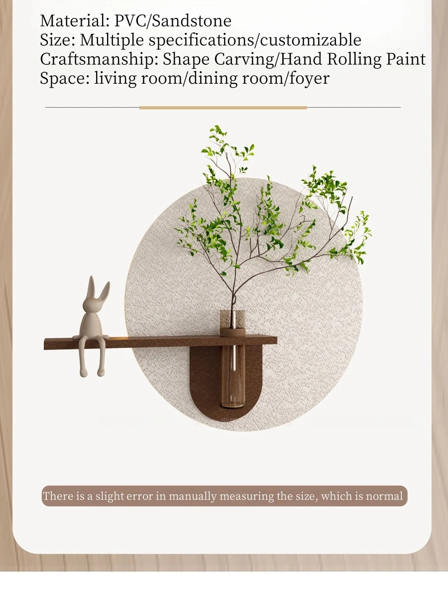 Modern Green Plant Sandstone Painting LED Lights For Corridor Living Room Restaurant Table 3D Home Decorations Lustre Mural Lamp