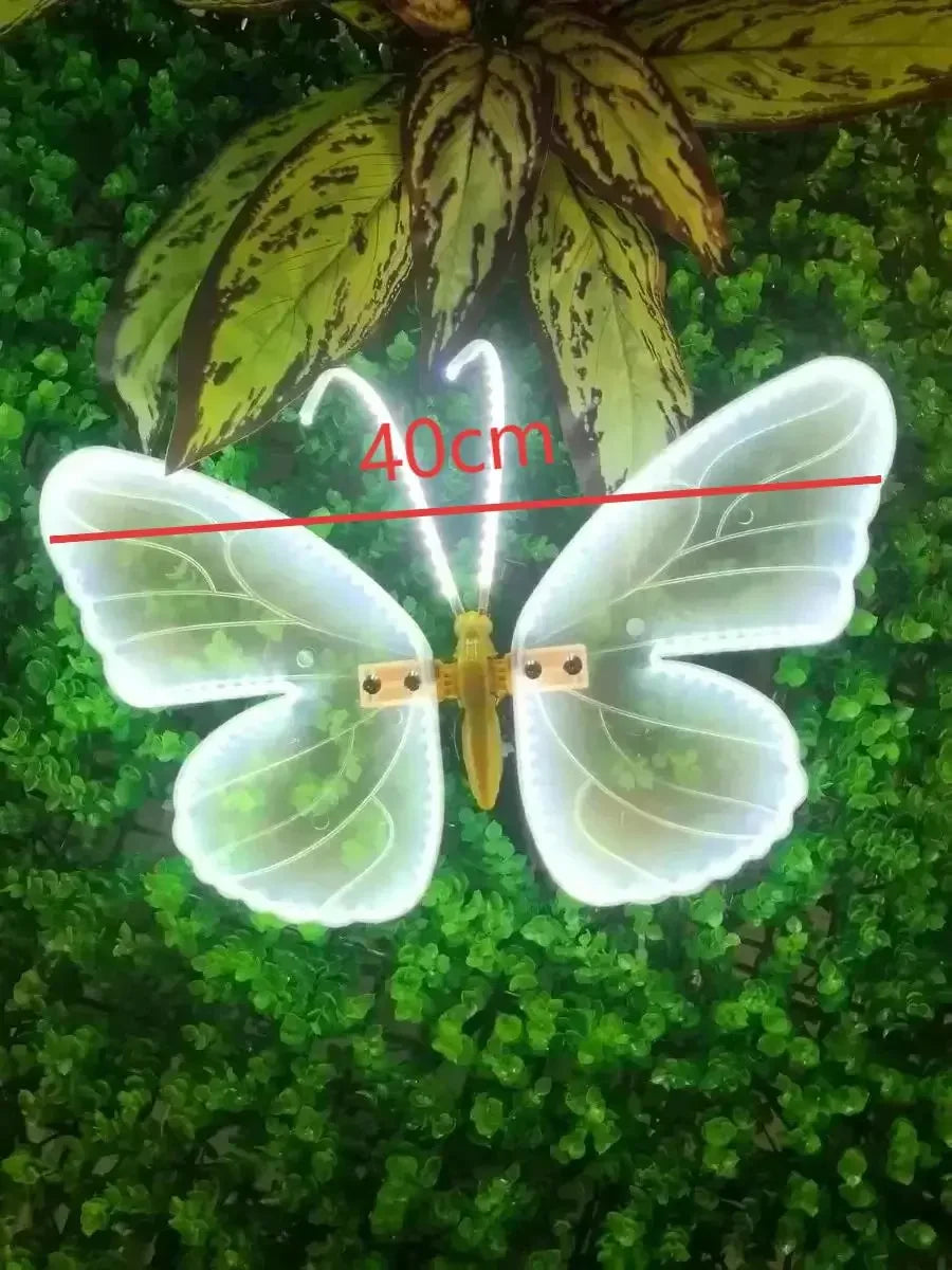 2/4 pieces of LED outdoor simulation dynamic static butterfly lights holiday party decorations home decor