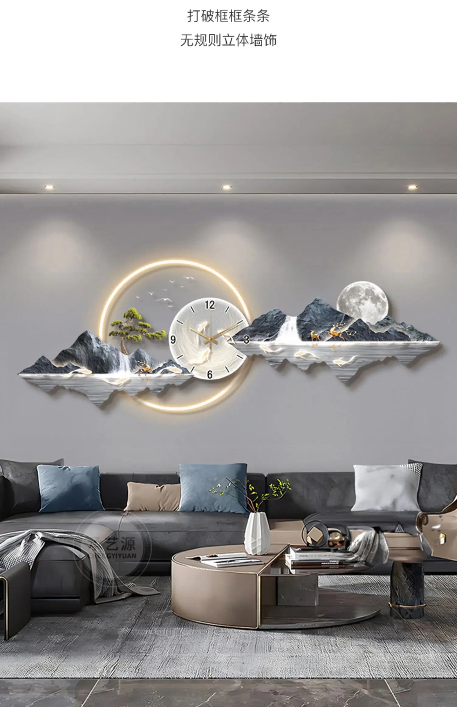 Large Led Wall Clocks Art Mural Luxury Wooden Restaurant Nordic Minimalist Wall Watch Fashion Relogio De Parede Room Decorations