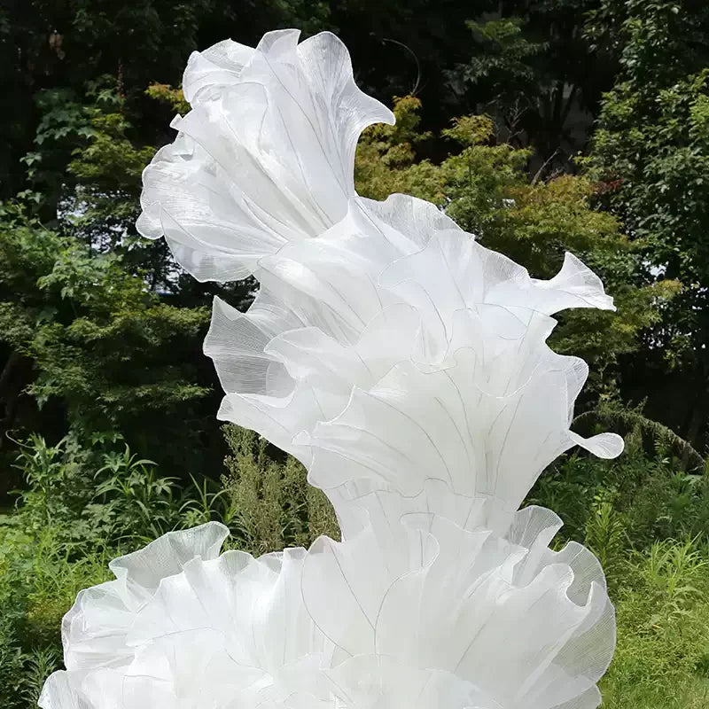 Pleated Organza DIY Handmade Gauze Flowers for Wedding Background Decor Party Stage Modeling Christmas Window Home Decorations
