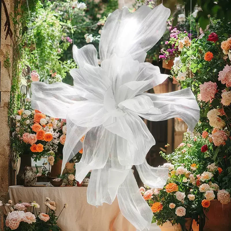 Pleated Organza DIY Handmade Gauze Flowers for Wedding Background Decor Party Stage Modeling Christmas Window Home Decorations