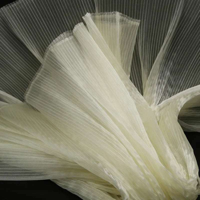 Pleated Organza DIY Handmade Gauze Flowers for Wedding Background Decor Party Stage Modeling Christmas Window Home Decorations