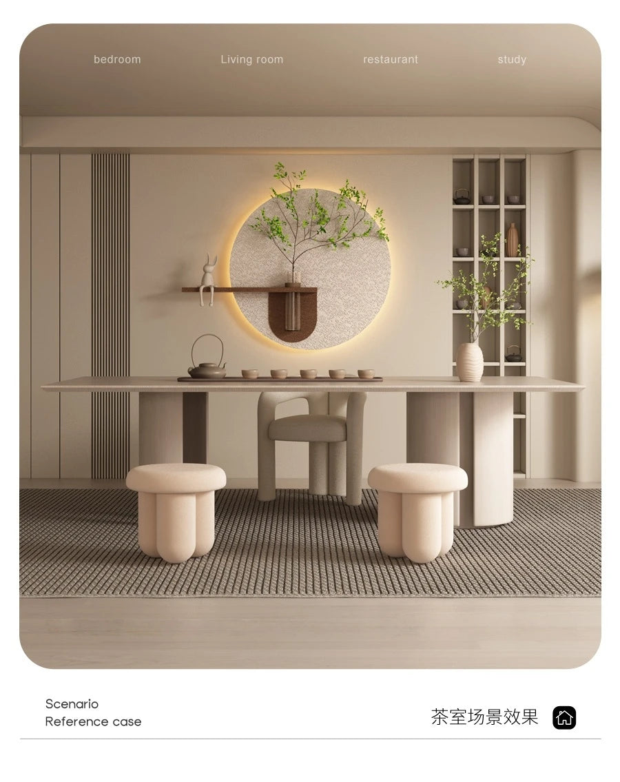 Modern Green Plant Sandstone Painting LED Lights For Corridor Living Room Restaurant Table 3D Home Decorations Lustre Mural Lamp