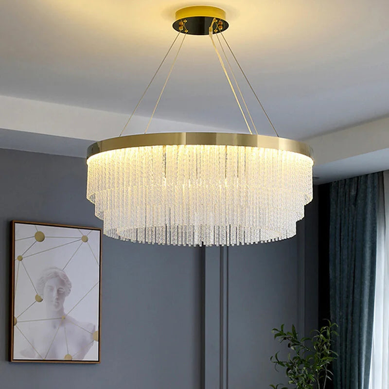 Luxury Crystal Modern Ceiling Chandelier Lights Ceiling Pendant Lamp Home Decorations Chandeliers Lighting for Living Room Light