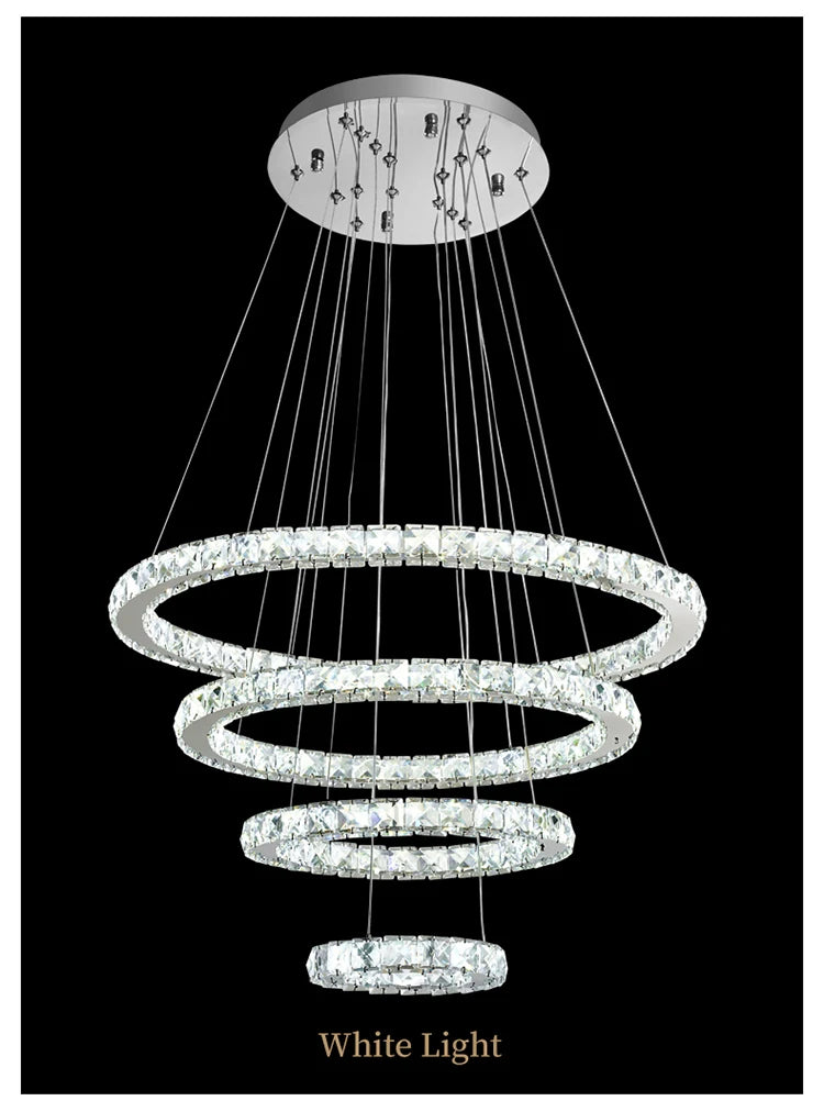 Moonriver Lighting Modern Crystal Hanging Lamps for Ceiling Living Room Bedroom Chandelier Home Decorations Pendant Light Lustre