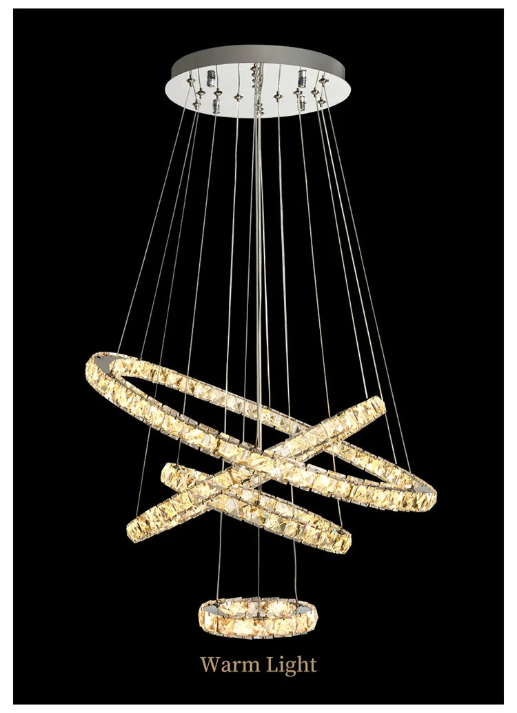 Moonriver Lighting Modern Crystal Hanging Lamps for Ceiling Living Room Bedroom Chandelier Home Decorations Pendant Light Lustre