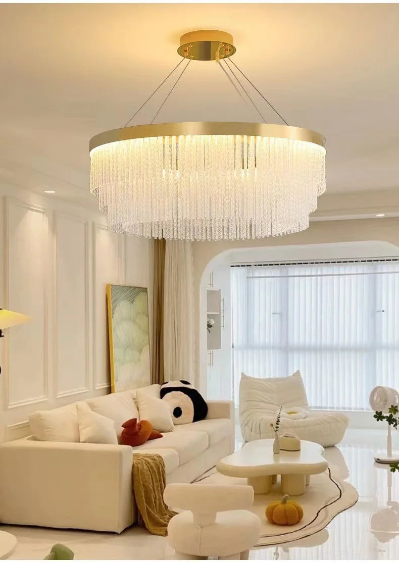 Luxury Crystal Modern Ceiling Chandelier Lights Ceiling Pendant Lamp Home Decorations Chandeliers Lighting for Living Room Light