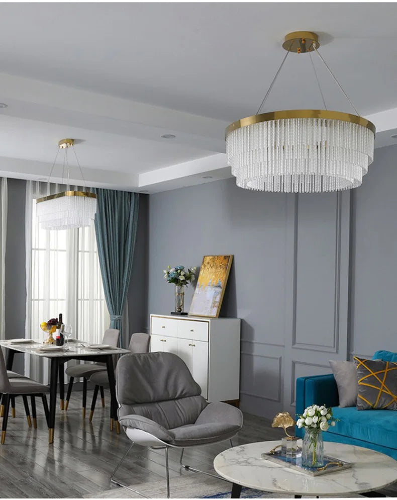 Luxury Crystal Modern Ceiling Chandelier Lights Ceiling Pendant Lamp Home Decorations Chandeliers Lighting for Living Room Light