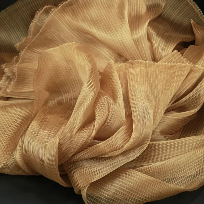 Pleated Organza DIY Handmade Gauze Flowers for Wedding Background Decor Party Stage Modeling Christmas Window Home Decorations