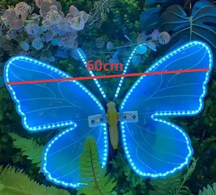 2/4 pieces of LED outdoor simulation dynamic static butterfly lights holiday party decorations home decor