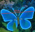 2/4 pieces of LED outdoor simulation dynamic static butterfly lights holiday party decorations home decor