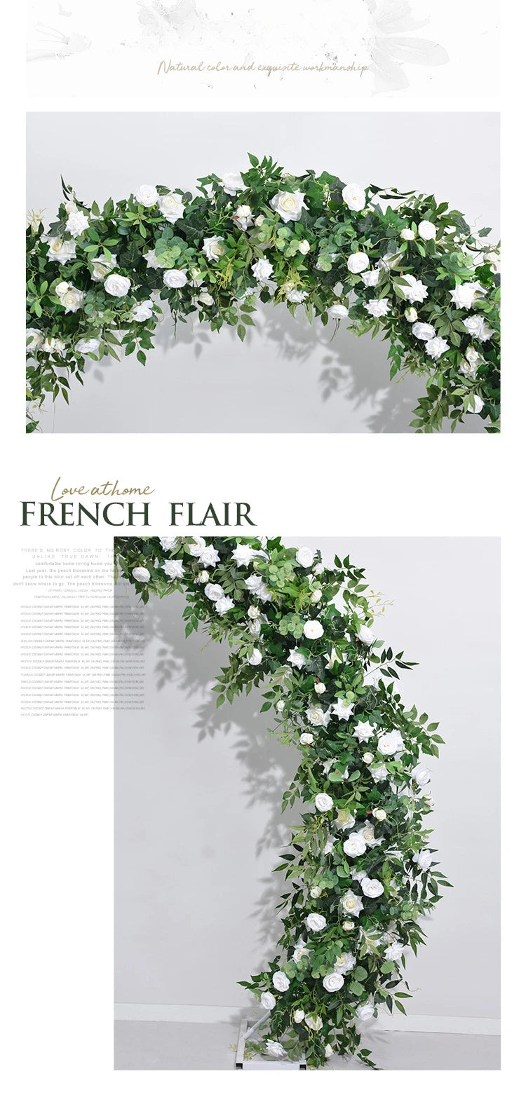 2M Green Plants Rose Arches Outdoor Wedding Decoration Circular Flower Doors Church Lawns Wedding Decorations Artificial Flowers