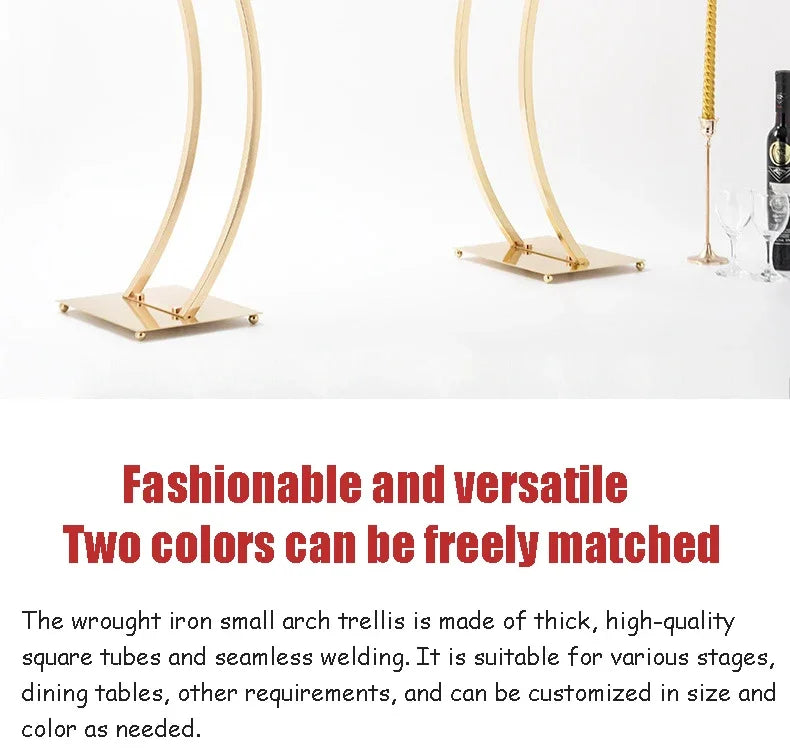 1/2/5pcs For Wedding Party Table Centerpiece  Flower Stand Gold Metal