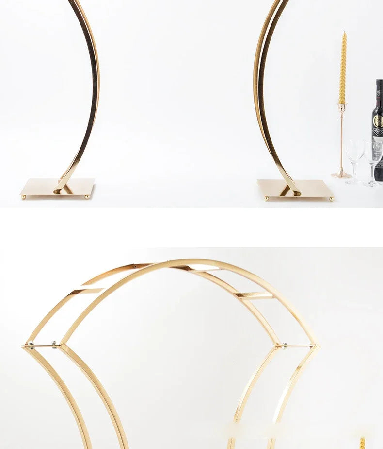 1/2/5pcs For Wedding Party Table Centerpiece  Flower Stand Gold Metal