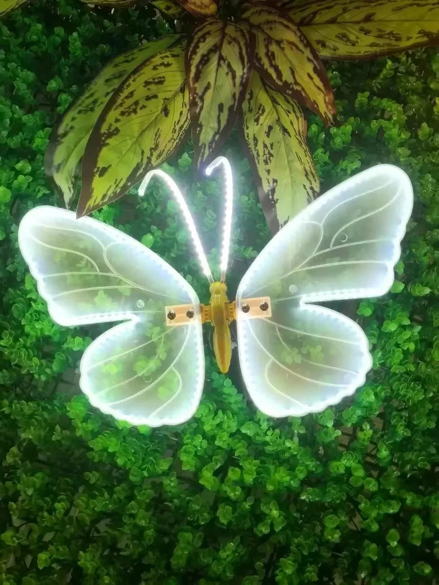 4 Pieces of LED outdoor simulation dynamic butterfly decoration realistic party wedding decorations items