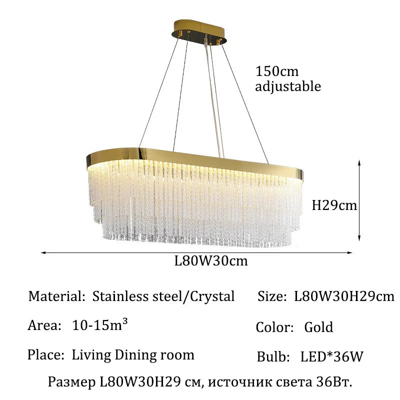 Luxury Crystal Modern Ceiling Chandelier Lights Ceiling Pendant Lamp Home Decorations Chandeliers Lighting for Living Room Light