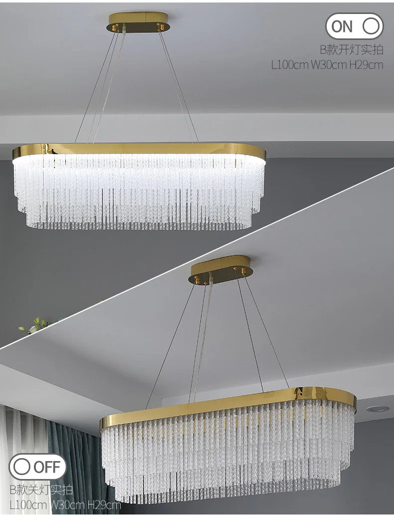 Luxury Crystal Modern Ceiling Chandelier Lights Ceiling Pendant Lamp Home Decorations Chandeliers Lighting for Living Room Light