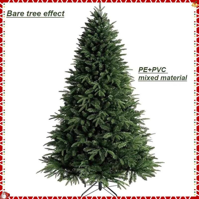 PE+PVC Artificial Christmas Tree with LED Lights High-grade Encrypted Christmas Tree 1.2m~3m Christmas Atmosphere Decorations