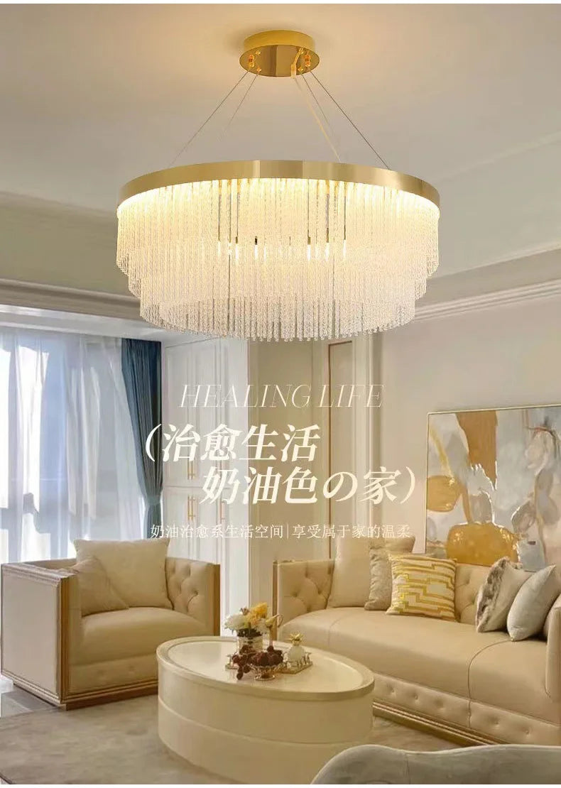 Luxury Crystal Modern Ceiling Chandelier Lights Ceiling Pendant Lamp Home Decorations Chandeliers Lighting for Living Room Light