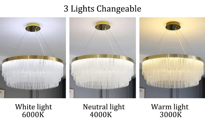 Luxury Crystal Modern Ceiling Chandelier Lights Ceiling Pendant Lamp Home Decorations Chandeliers Lighting for Living Room Light