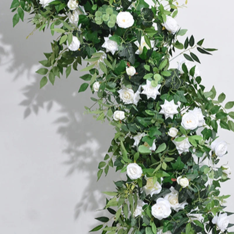 2M Green Plants Rose Arches Outdoor Wedding Decoration Circular Flower Doors Church Lawns Wedding Decorations Artificial Flowers
