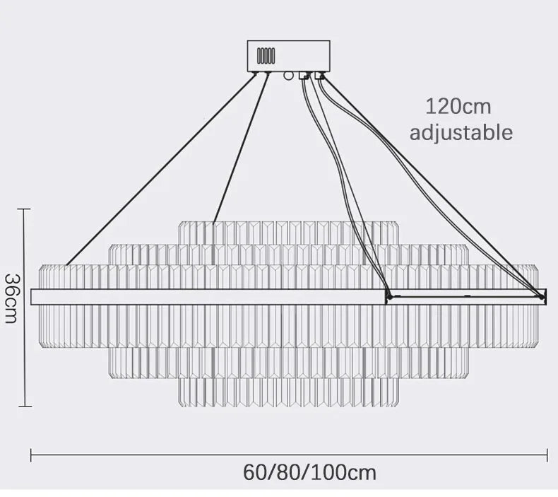 Modern Ceiling Chandelier Luxury Indoor Decorations Dining Living Room Crystal Pendant Lighs Dimmable Golden Lighting Fixtures