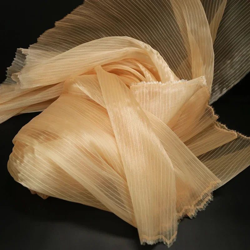 Pleated Organza DIY Handmade Gauze Flowers for Wedding Background Decor Party Stage Modeling Christmas Window Home Decorations