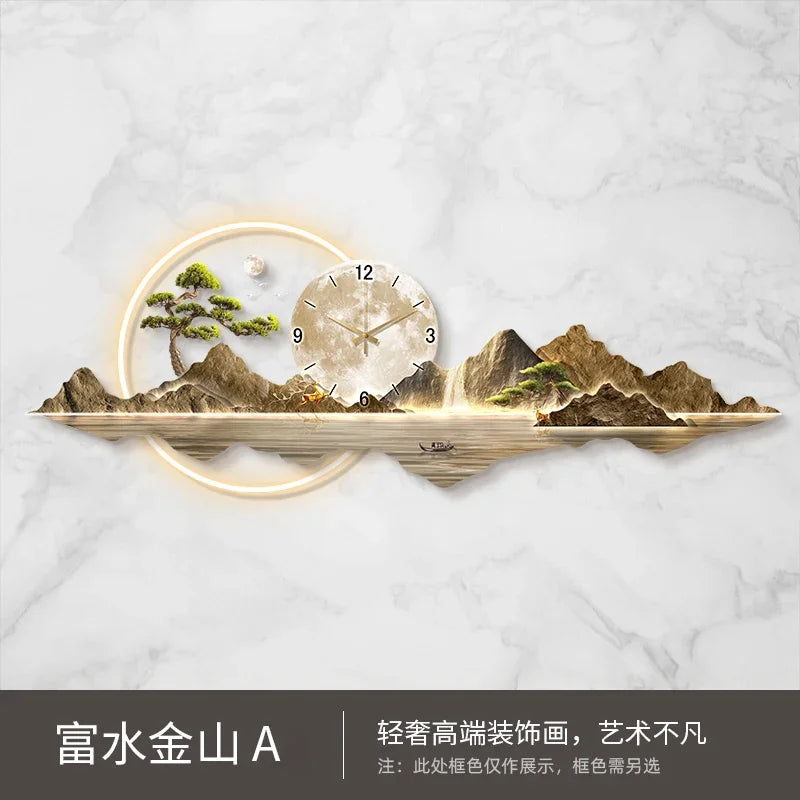 Large Led Wall Clocks Art Mural Luxury Wooden Restaurant Nordic Minimalist Wall Watch Fashion Relogio De Parede Room Decorations