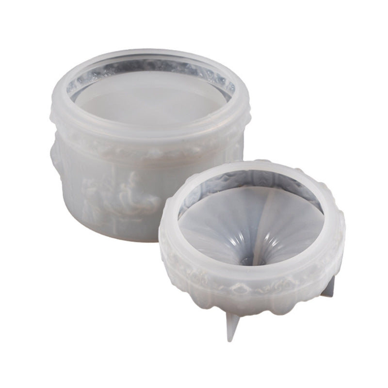 Resin Jar Mold Candy Box Silicone Mold with Lid DIY Mini Storage Box Flower Pot Home Decorations Mould Craft Supplies