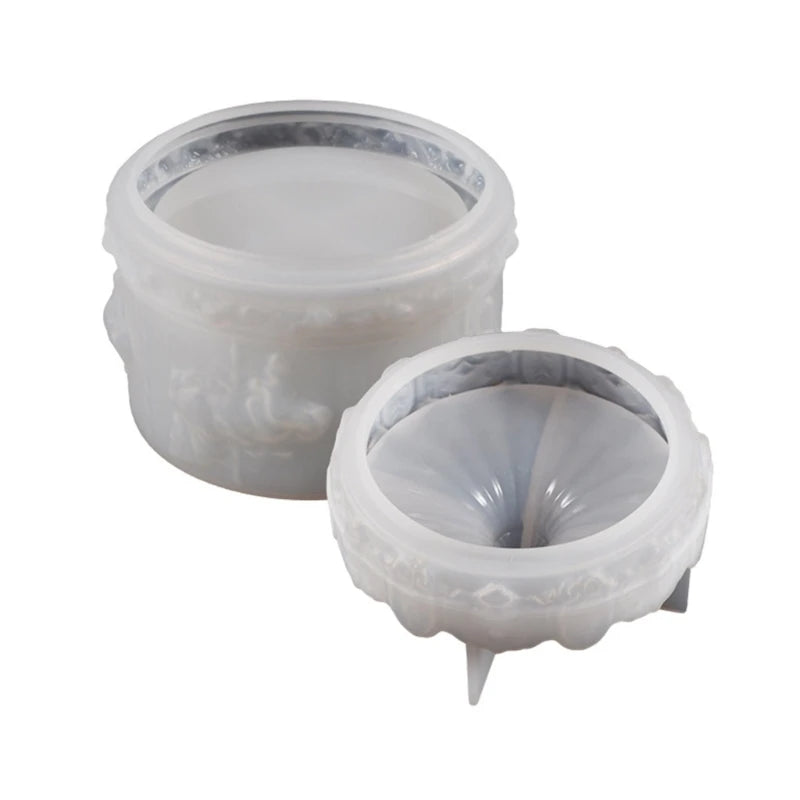 Resin Jar Mold Candy Box Silicone Mold with Lid DIY Mini Storage Box Flower Pot Home Decorations Mould Craft Supplies
