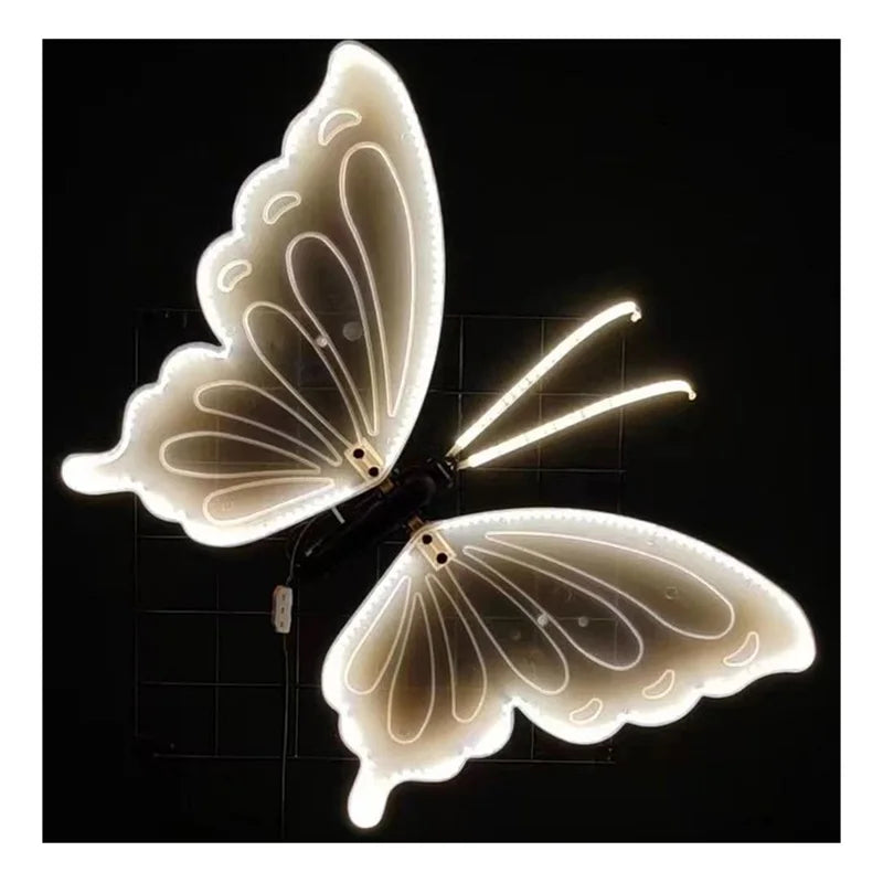 4 Pieces of LED outdoor simulation dynamic butterfly decoration realistic party wedding decorations items