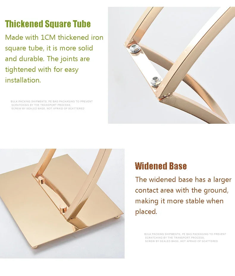 1/2/5pcs For Wedding Party Table Centerpiece  Flower Stand Gold Metal