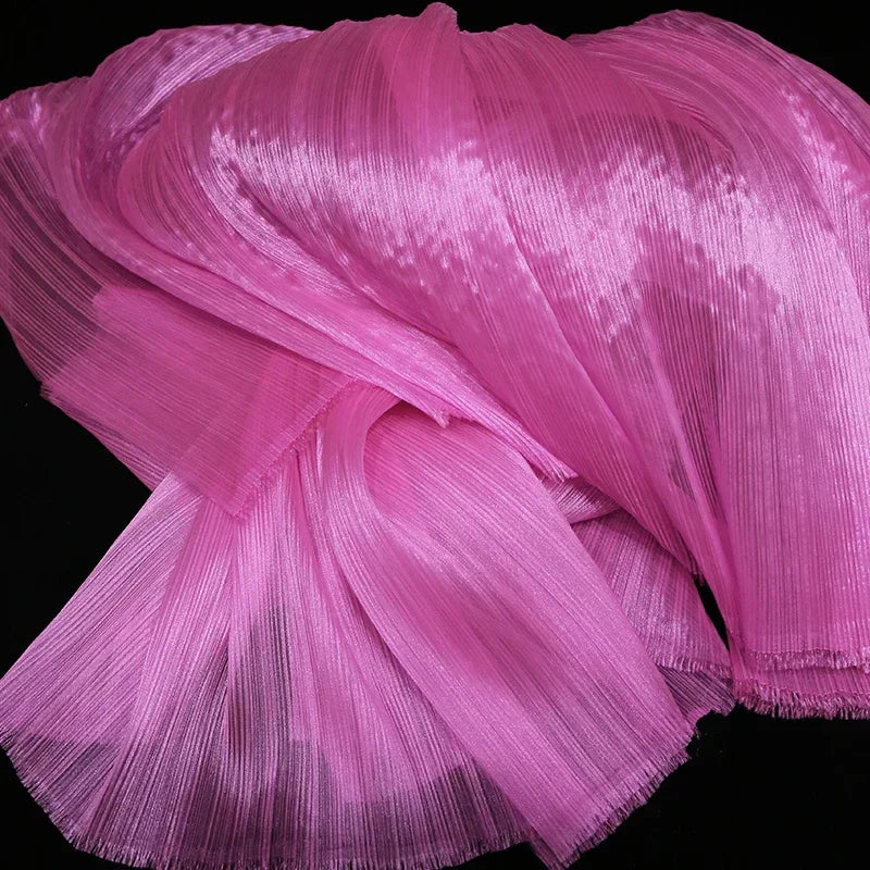 Pleated Organza DIY Handmade Gauze Flowers for Wedding Background Decor Party Stage Modeling Christmas Window Home Decorations