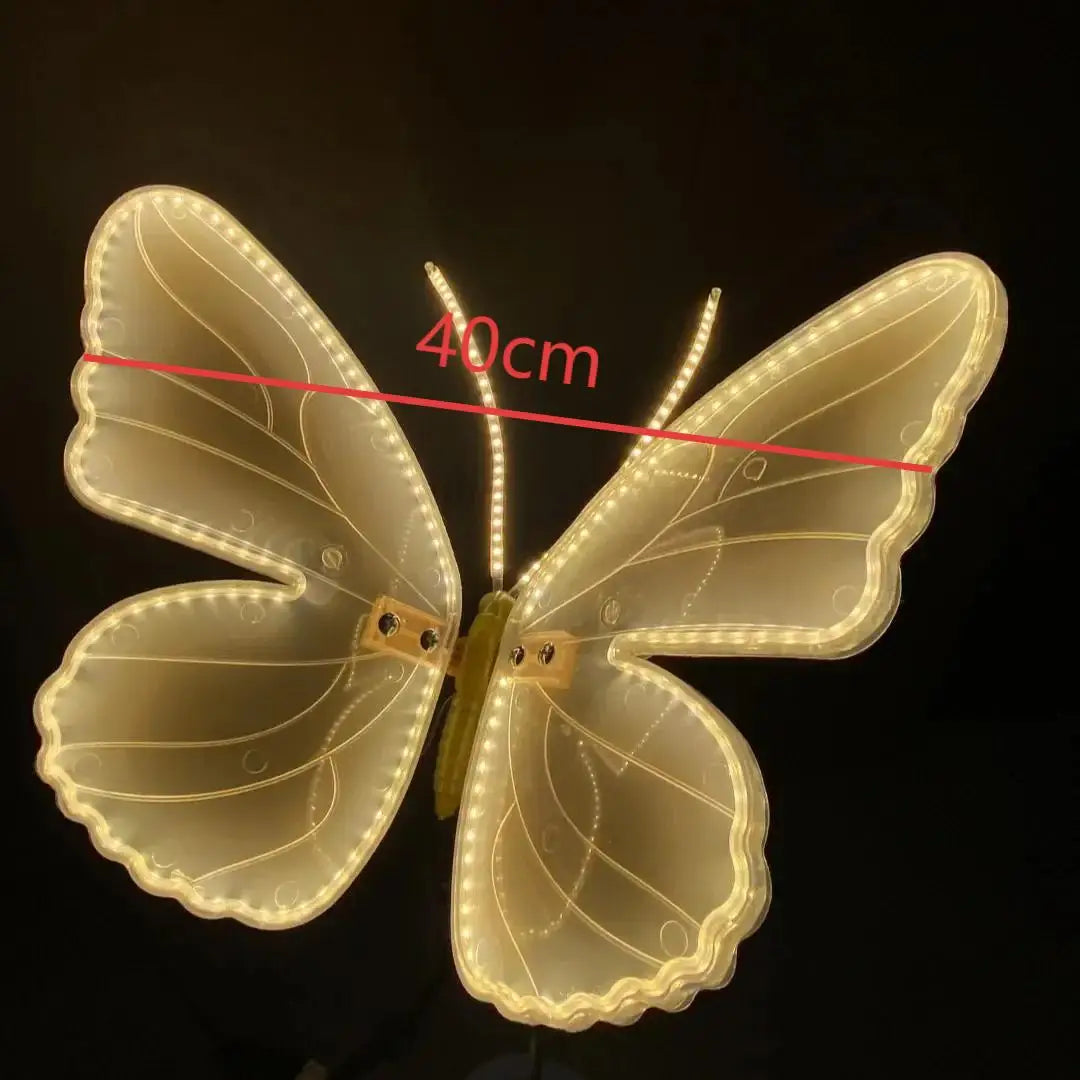 4 Pieces of LED outdoor simulation dynamic butterfly decoration realistic party wedding decorations items