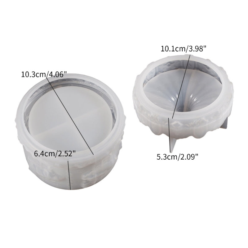 Resin Jar Mold Candy Box Silicone Mold with Lid DIY Mini Storage Box Flower Pot Home Decorations Mould Craft Supplies