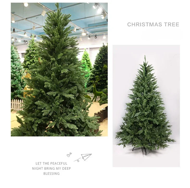 Full PE Artificial Large Christmas Tree PE Material Christmas Tree Home Party Atmosphere Xmas Decorations 1.2m to 2.1m navidad