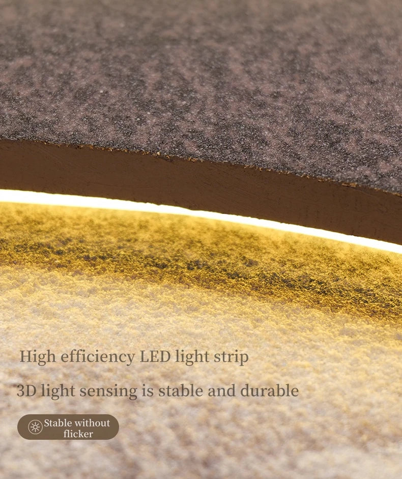 Modern Green Plant Sandstone Painting LED Lights For Corridor Living Room Restaurant Table 3D Home Decorations Lustre Mural Lamp