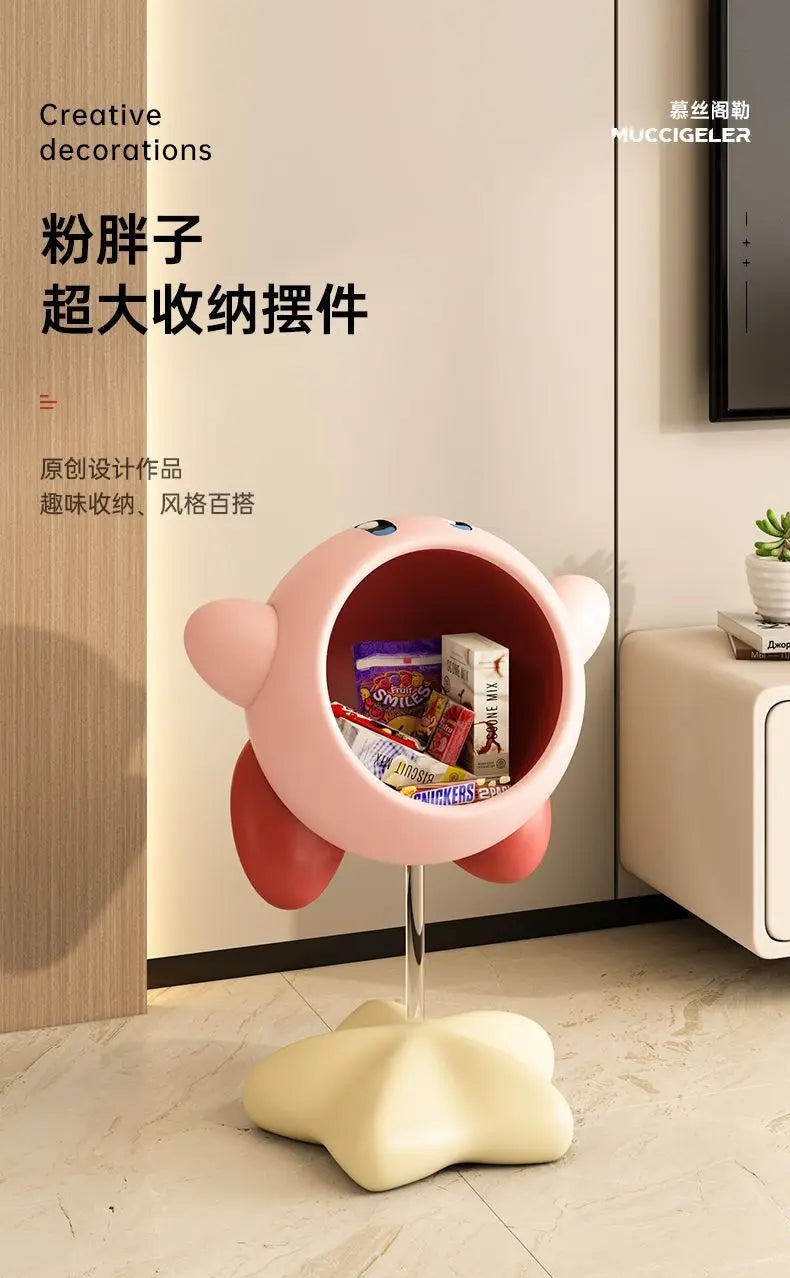 Creative Pink Fat Man Floor Storage Ornaments Living Room Sofa Next To The TV Cabinet Home Decorations High-end Luxury