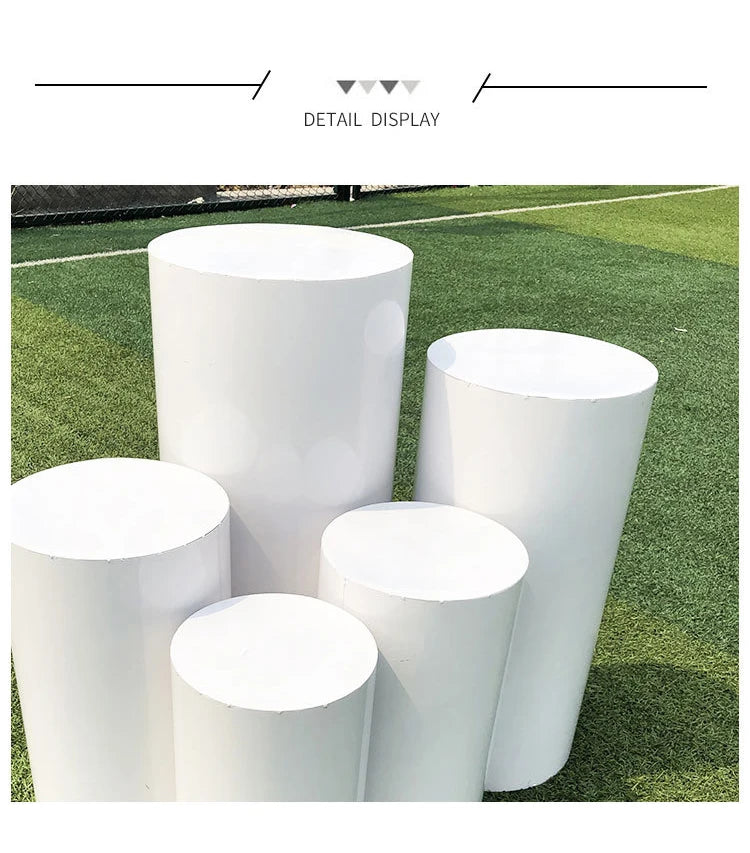 Cylinder Pedestal Plinth  Cake Stand White Flower Column Dessert Table For Birthday Party Wedding Decoration